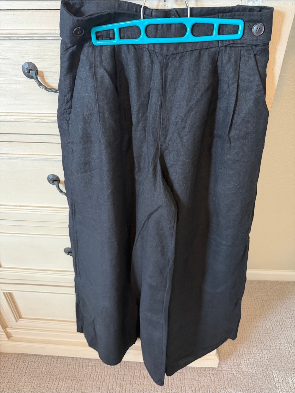 Banana Republic 100% linen Black Palazzo Pants
